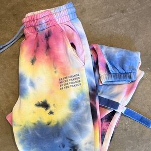 Balance Athletica Tie-dye Sweatpants with adjustable ankle Velcro
